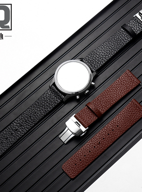 超薄柔软 牛皮表带 真皮男蝴蝶扣手表带 潮流 适配DW 天王 卡西欧