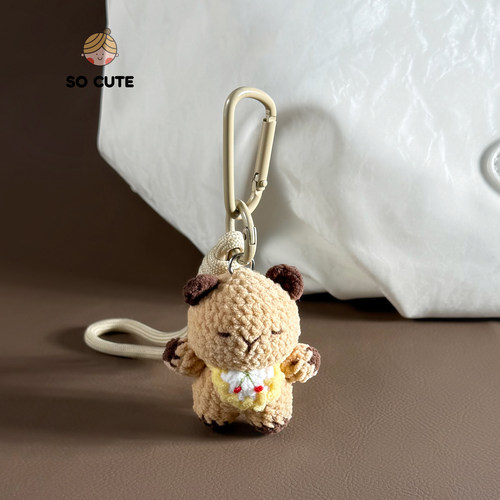 socute 可爱围兜卡皮巴拉包包挂件挂饰钥匙扣挂件小众高级礼物