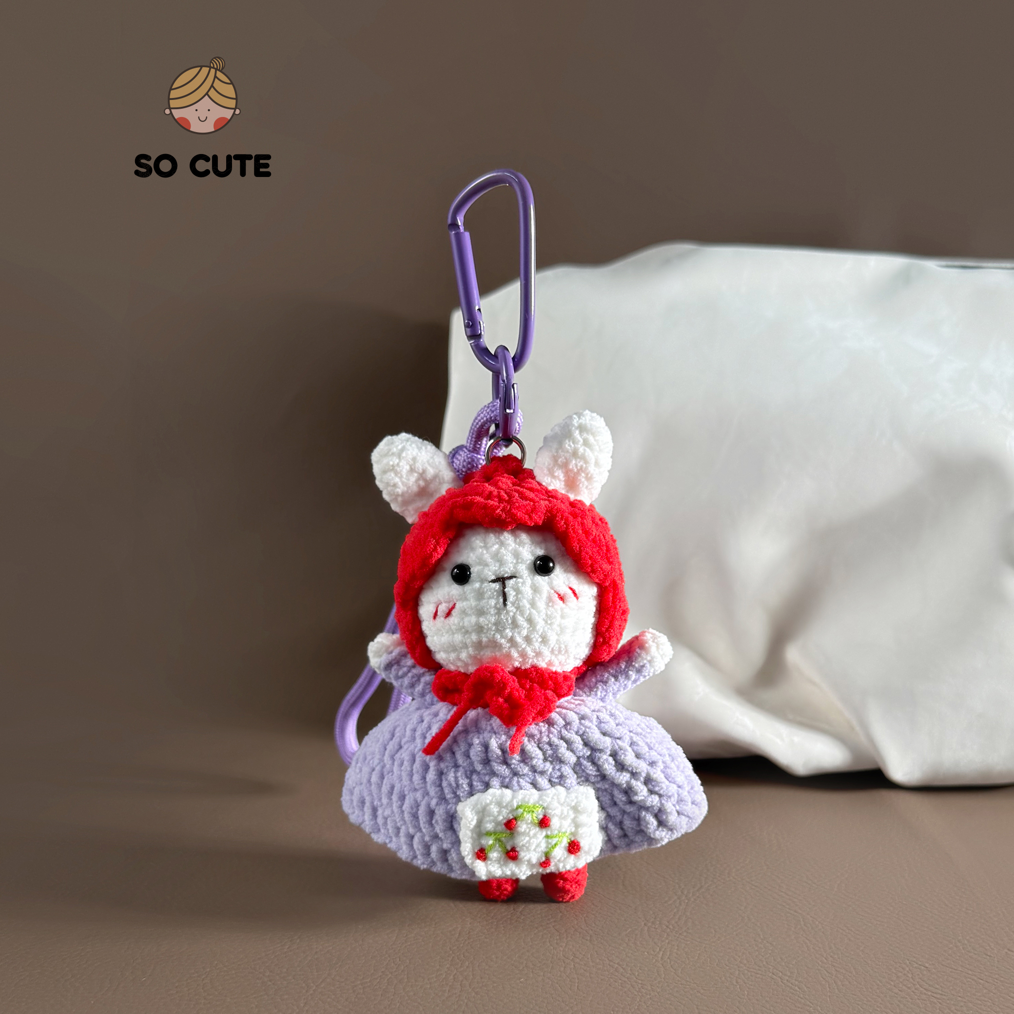 socute 跳舞的田园兔公仔背书包包包挂件包挂饰钥匙扣高级礼物