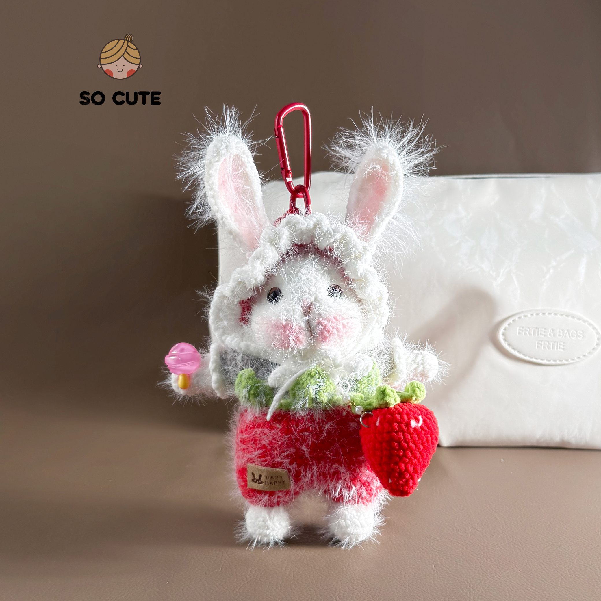 socute 变装糖糖兔草莓公仔玩偶包包挂件包挂饰钥匙扣轻奢礼物
