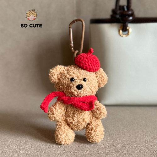 socute 可爱泰迪小熊玩偶包包挂件挂饰钥匙扣挂件小众创意礼物