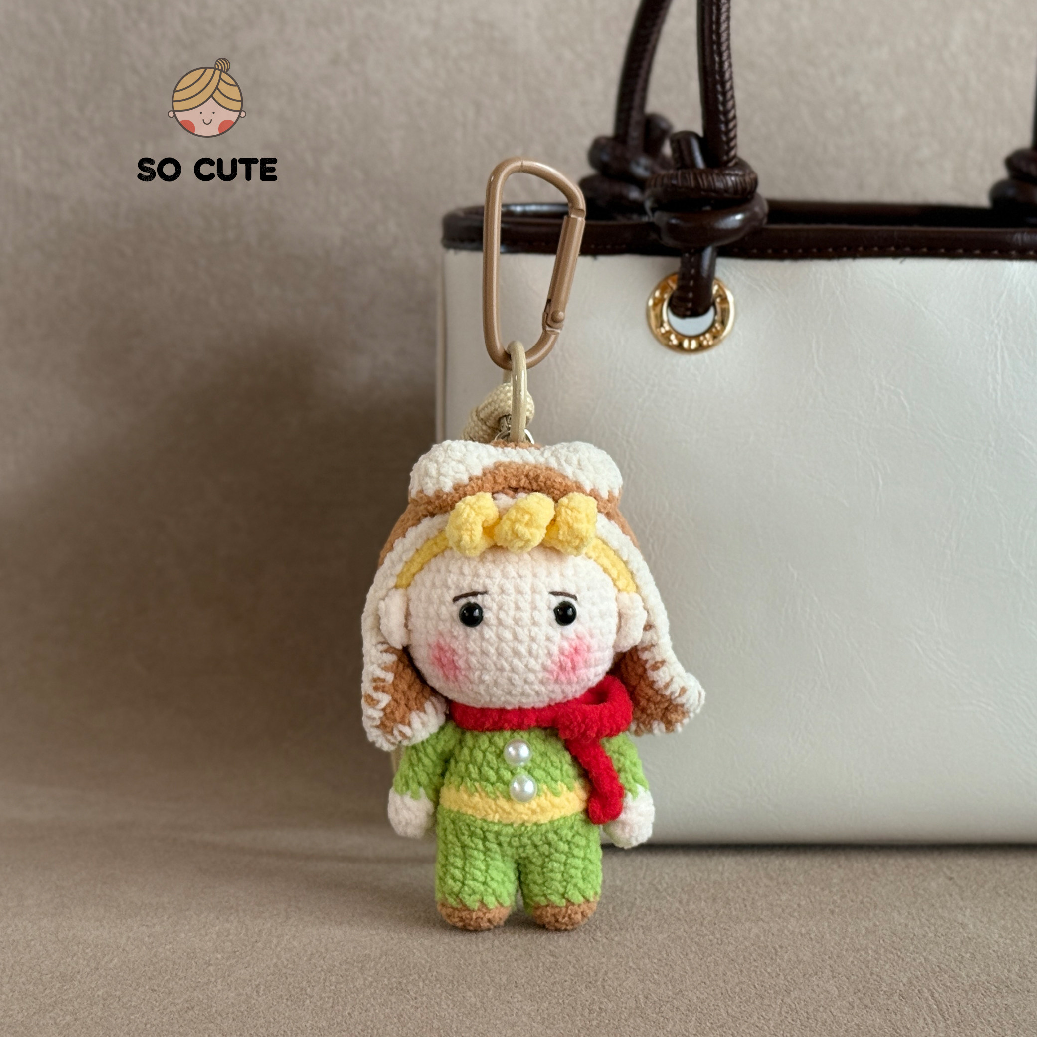 socute 小王子玩偶手工钩织玩偶包包挂件包挂饰钥匙扣高级礼物
