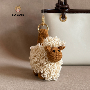 socute 可爱小羊肖恩耳机包零钱包包挂件挂饰钥匙扣高级感礼物