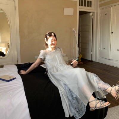 岛知道春夏《麦恩莉》remake人鱼系列感蕾丝拼接仙女短袖连衣裙