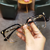 新款 简丹潮商务眼镜框男女潮复古大脸大框百搭超轻钛架近视眼镜架