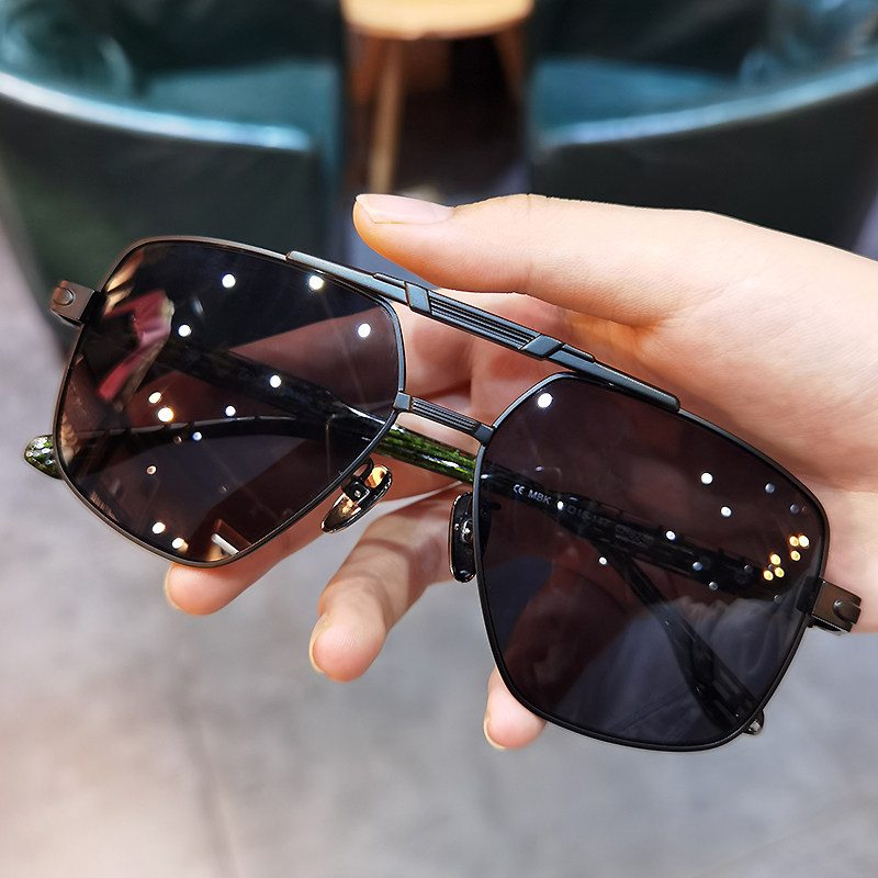 简丹萝心多边太阳镜复古大框男女潮大脸显瘦加宽防紫外线墨镜