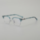 简丹新品 潮眼镜框 商务半框眉毛眼镜框男女百搭水银蓝超轻钛架个性