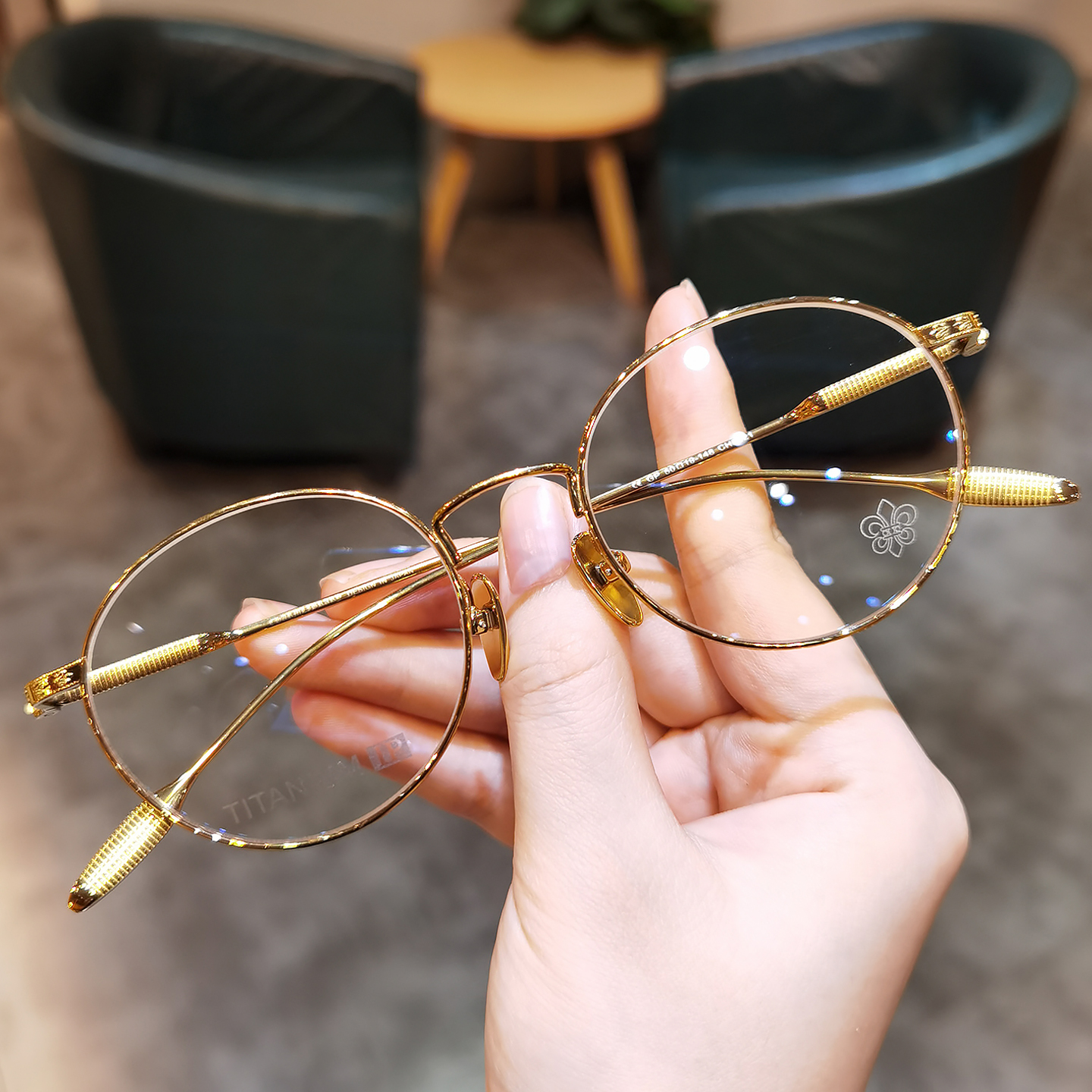 简丹时尚复古细框近视眼镜框男女潮文艺超轻钛架近视圆框眼镜架