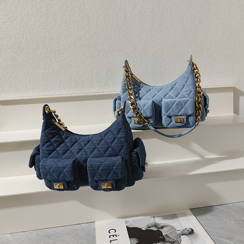 高级感牛仔hobo腋下包