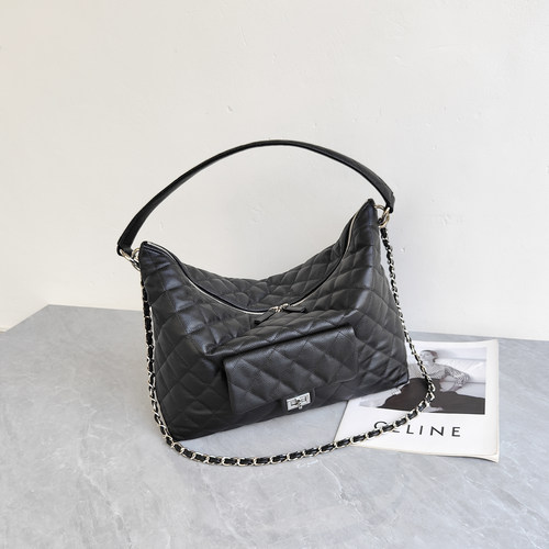 头层牛皮大容量hobo腋下包