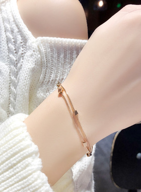 手链ins小众设计冷淡风闺蜜款多层缠绕手饰品女学生个性气质手镯