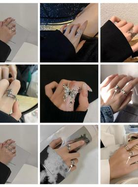 液态蝴蝶戒指女ins潮小众设计高级感冷淡风个性开口可调节食指戒