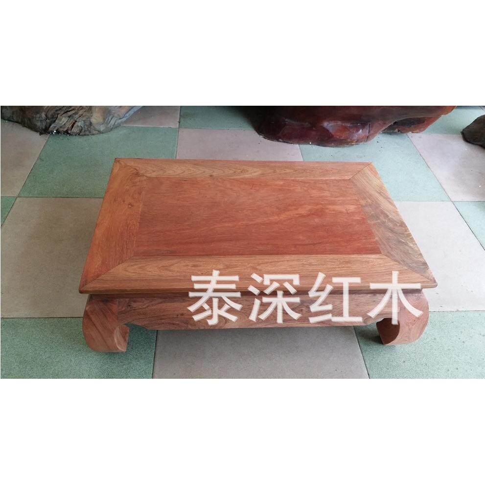 缅甸花梨木实木炕几红木大果紫檀素面罗汉床沙发茶几中式原木茶几