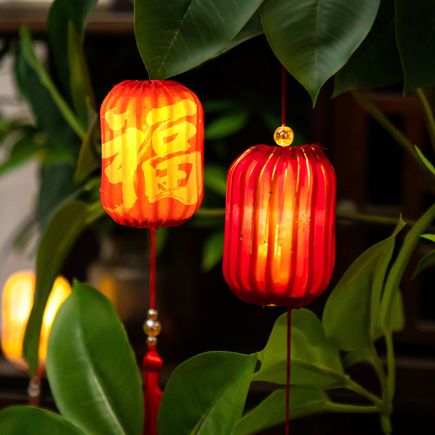 2026马年新年小灯笼装饰品挂件过年户外防水树上盆栽挂饰氛围布置