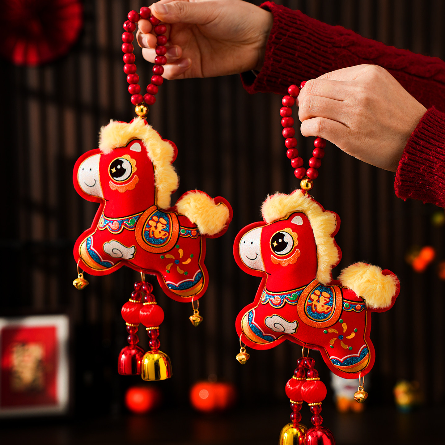 马年新年装饰挂件2026贺年门把手挂饰过年味氛围布置大门喜庆吊饰,节庆用品/礼品,挂饰/生肖挂饰,淘宝优惠券,粉丝福利购,淘宝优惠卷