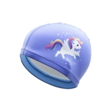 Водонепроницаемая комфортная синяя полиуретановая мультяшная плавательная шапочка для плавания