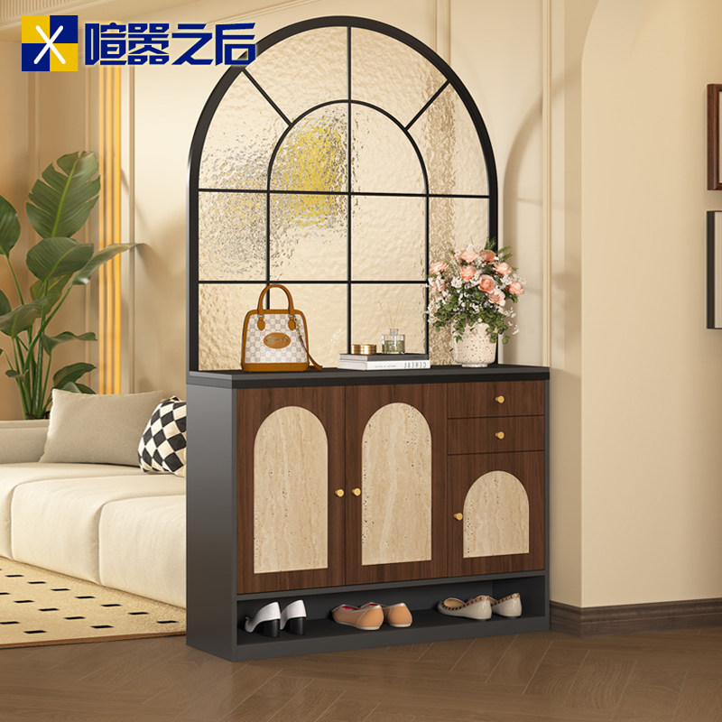 中古风实木屏风隔断柜柜进门鞋柜门厅柜一体正对门口边柜定制9W55,住宅家具,门厅/玄关柜/玄关架,淘宝优惠券,粉丝福利购,淘宝优惠卷