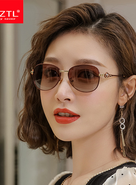 新款小框眼镜开车墨镜女防紫外线优雅网红街拍女士偏光小脸太阳镜