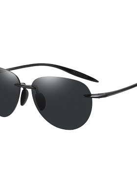 无框太阳镜男防紫外线遮阳蛤蟆镜