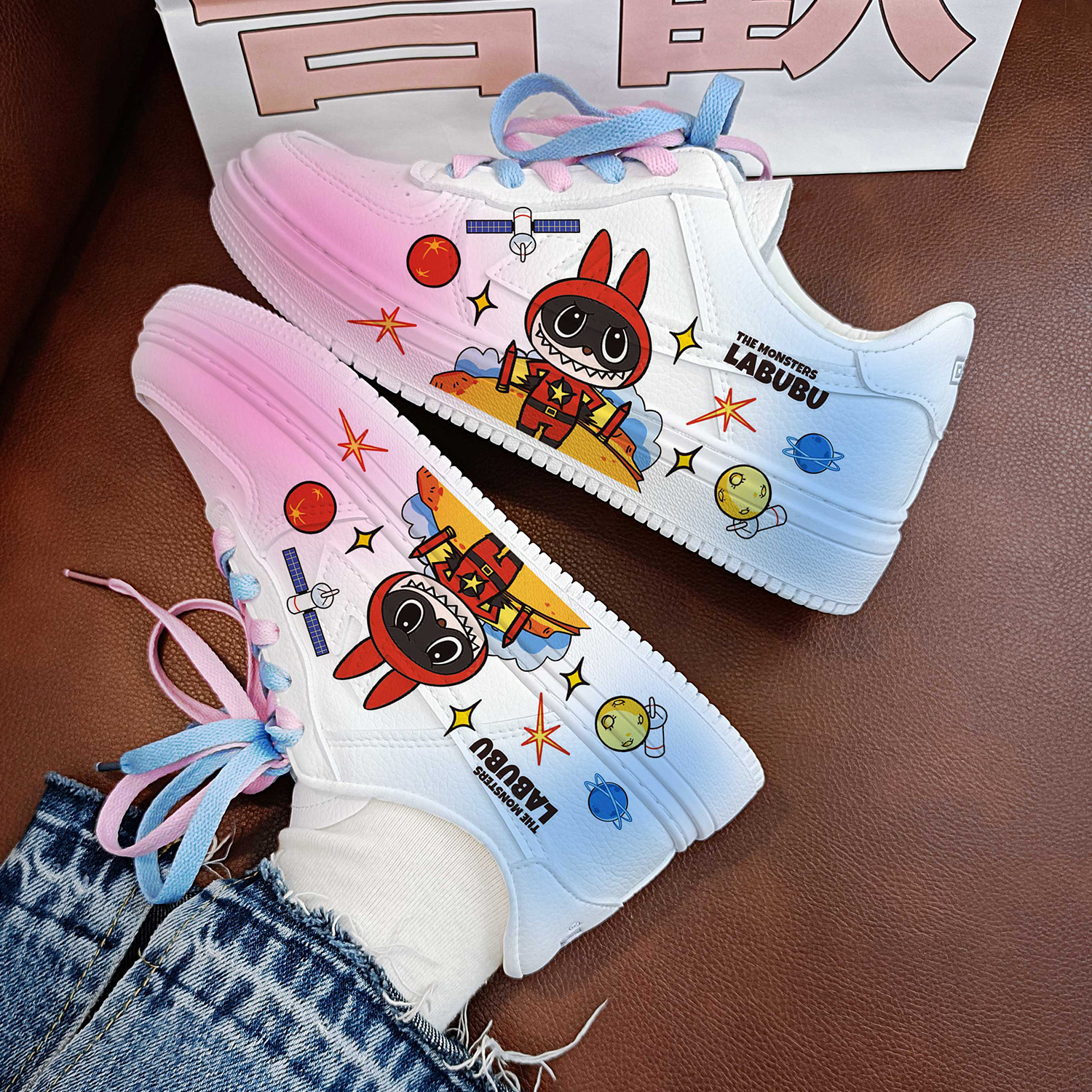 回力正品泡泡玛特拉布布板鞋小白鞋学生2025新款爆款透气男鞋动漫