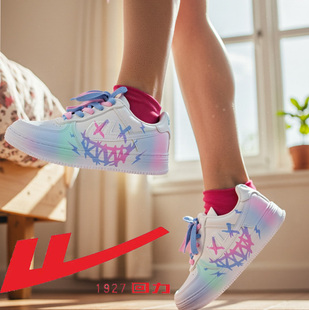 透气小白鞋 新款 2023春夏季 回力ow联名桃子熟了情侣爆改板鞋