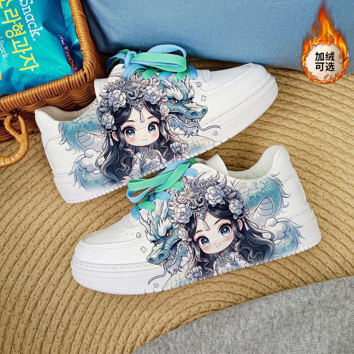 回力正品冬季新款国风低帮板鞋龙年限定女鞋卡通甜美休闲运动鞋子