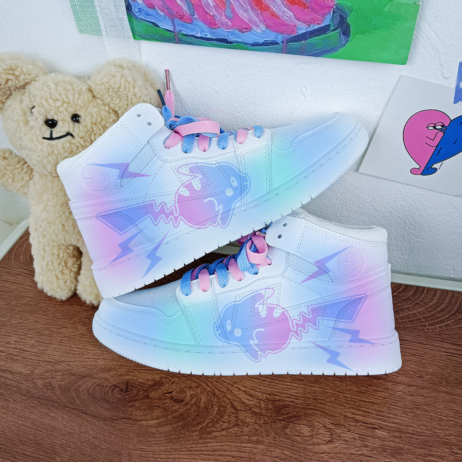 回力ow联名皮卡丘爆改情侣鞋动漫2024限量款春秋季休闲运动男鞋