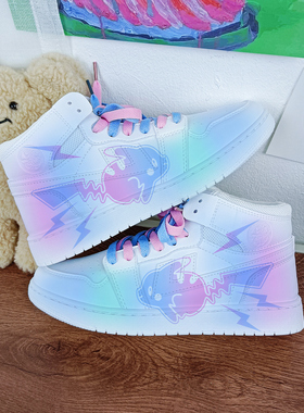 回力ow联名皮卡丘爆改情侣鞋动漫2024限量款春秋季休闲运动男鞋