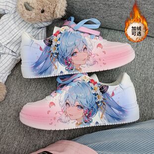 回力板鞋男款神里凌华爆改二次元鞋子ins潮流原神游戏周边cos痛鞋