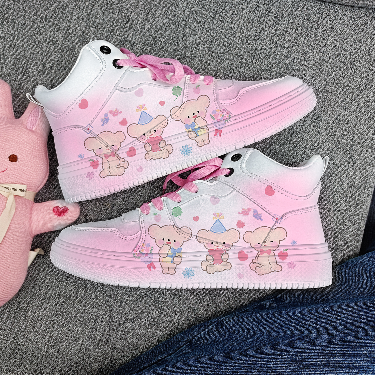 回力女鞋2025年秋冬薄款透气低帮板鞋可爱卡通原创休闲鞋桃子熟了