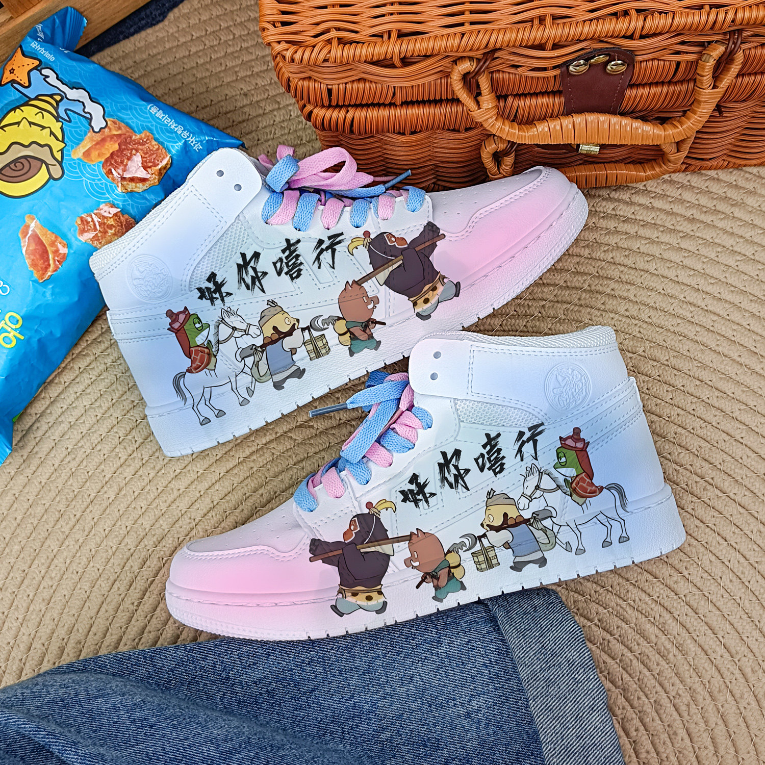 回力正品女鞋浪浪山小妖怪卡通动漫周边高帮小白鞋百搭休闲板鞋