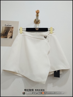 清仓特价实体店㊣2023夏新款设计感波浪边裙裤短款显瘦百搭