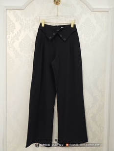 高级感阔腿长裤 清仓特价 实体店㊣垂面料高腰直筒裤