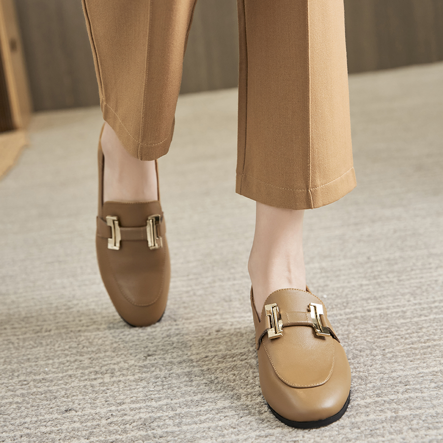 乐福鞋韩版头层羊皮舒适百搭