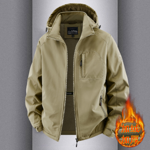 防风加厚冬装 秋冬季 加绒夹克休闲男装 男士 上衣男 外套男2025新款