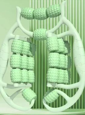 腿部按摩器滚轴环形夹腿滚轮大小腿肌肉放松器滚腿狼牙棒按摩瑜伽