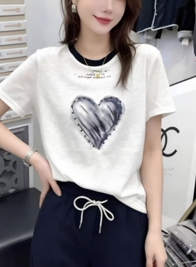 紫蓝蒙2026夏装新款7090女设计感休闲百搭T显瘦时尚韩版宽松