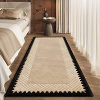 French-style irregular-shaped faux cashmere bedroom carpet bedside mat, Chinese-style master bedroom high-end bed mat, maintenance-free thumbnail 3
