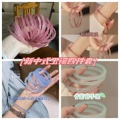 一步一响玻璃仿玉叮当玫瑰高冰古风配饰禁步闺蜜白月光同款 手镯女