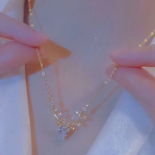 一鹿有你锆石锁骨链新款轻奢小众