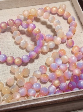 原创自制!幻彩流光!手工串珠手链!小众设计新品简约百搭成品手串