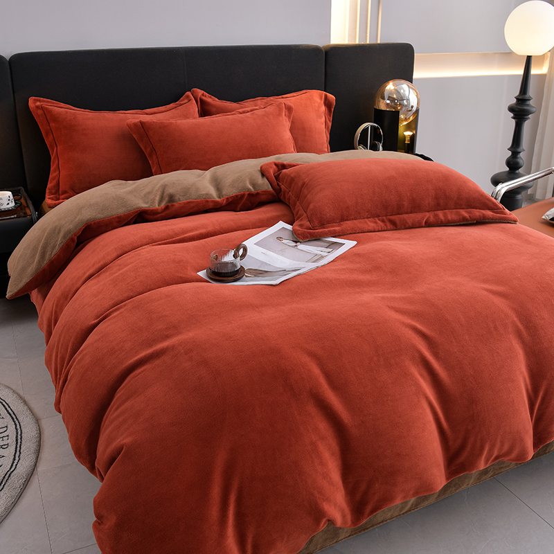 防滑抗静电加厚牛奶绒四件套