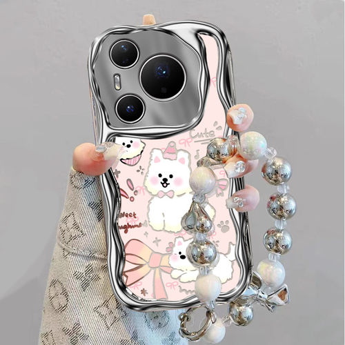 蝴蝶结白狗适用华为pura8