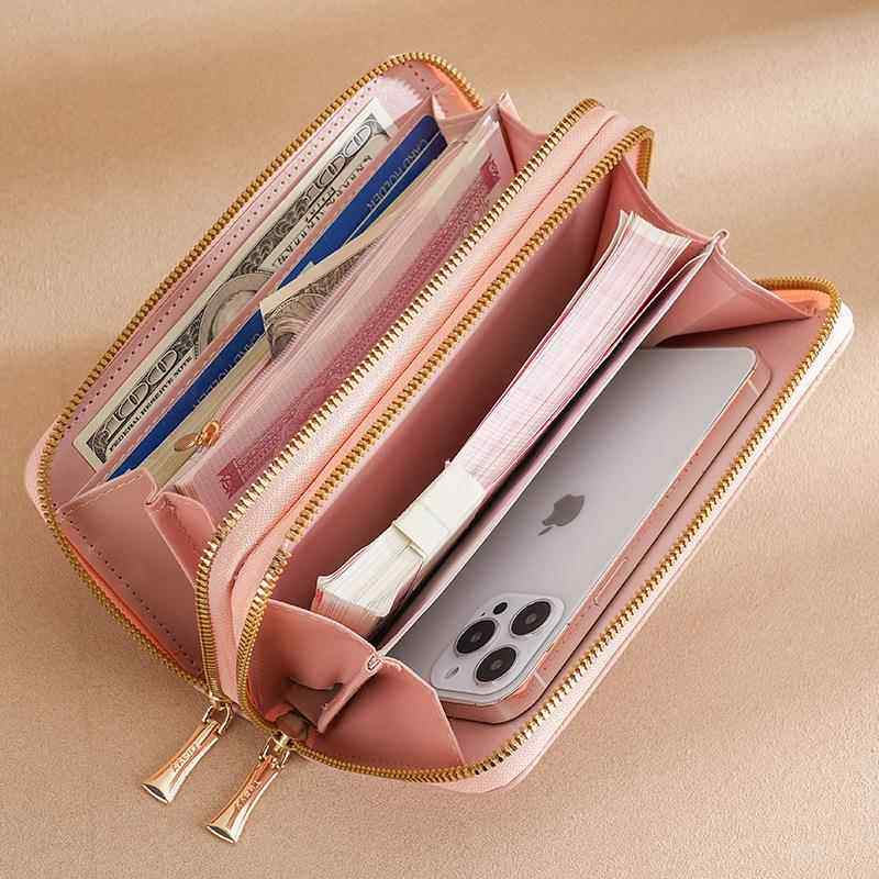 潮牌韩版女士钱包长款双拉链包学生钱夹大容量手拿包软零钱包,箱包皮具/热销女包/男包,钱包,淘宝优惠券,粉丝福利购,淘宝优惠卷