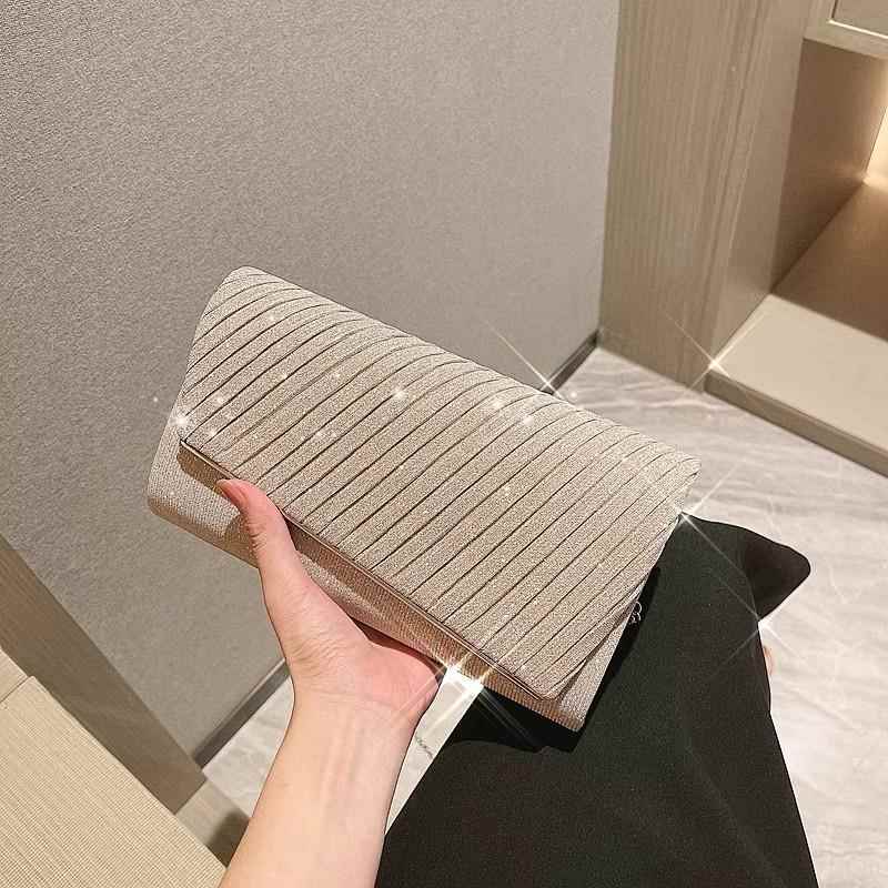 潮牌韩版时尚手提包闪亮镶砖手拿包女式晚宴包旗袍斜跨包单肩包