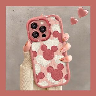 涂鸦米奇适用于OPPOA97手机保护壳a93s新款a96全包a95高级感A58奶油壳a91防摔a92s矽胶findx5保护套indx6小众