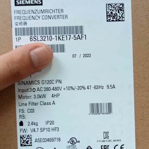 议价6SL3210-1KE17-5AF1 变频器 G120C PN 3.0kW 工控配件维修