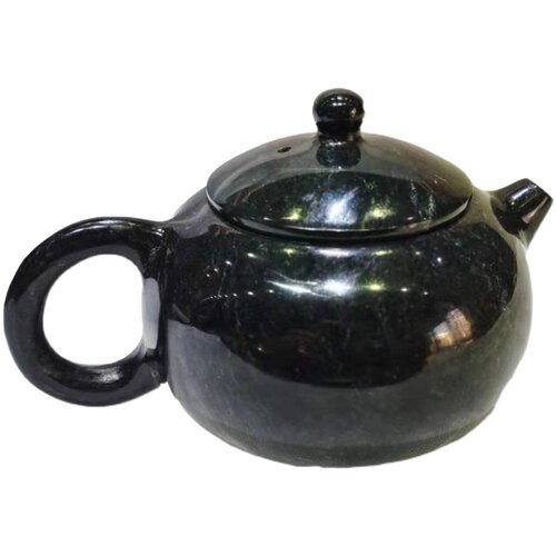 正品天然墨玉磁性壶石茶壶夜光杯