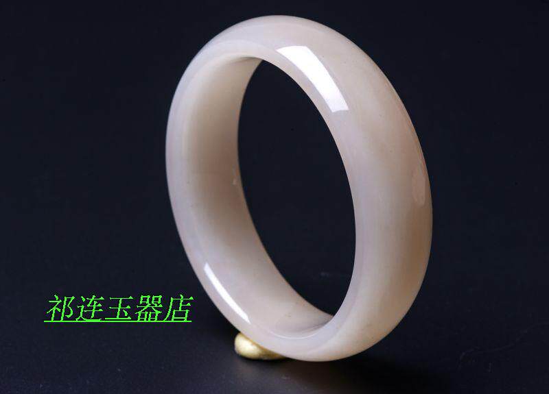 正品和田玉糖玉手镯 玉镯 白玉镯