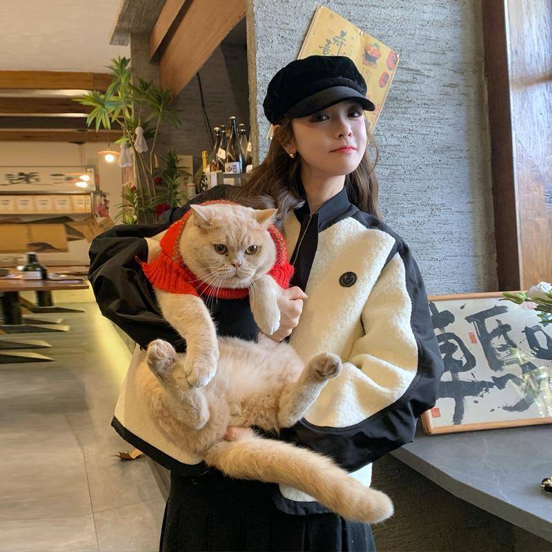 拼色小香风内胆羽绒服女2025冬季新款洋气好看韩系短款白鸭绒外套